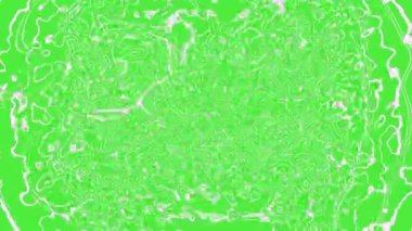 Psikedelik arka plan. Sıvı yağ dalgaları. Yeşil, beyaz renkler. Güzel soyut tasarım 4K video dokusu. Başlık, rahatlama, meditasyon ve psikolojik test için döngü hareketli arkaplan.