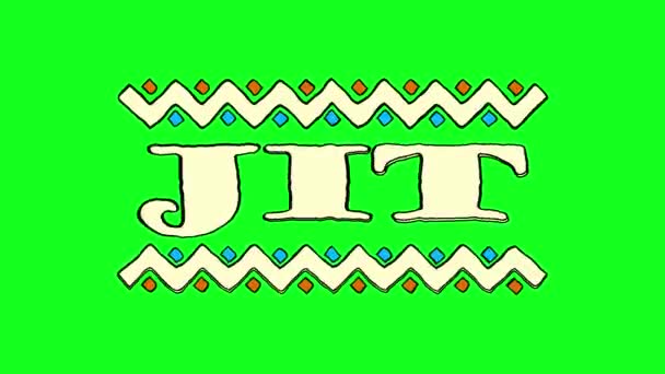 Jit African Müzik Tarzı Renkli Video Yeşil Ekran Arka Planında — Stok video