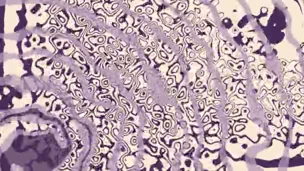 Психоделический Потерянный Фон Жидкие Нефтяные Волны Фиолетовый Фиолетовый Белый Цвета — стоковое видео