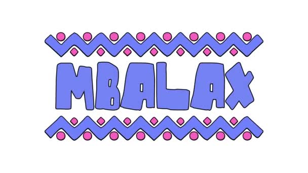 Mbalax Estilo Música Pop Africana Texto Animação Vídeo Cartas Engraçadas — Vídeo de Stock