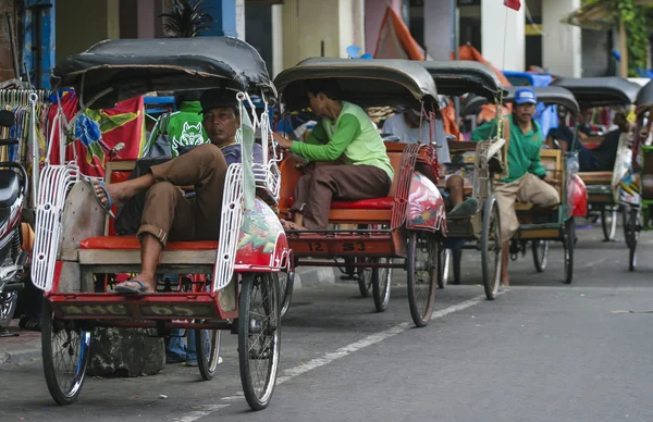 Trishaw veya Becak Yogyakarta kasaba