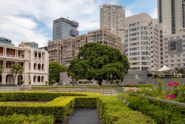 Hong Kong 'daki 1881 Heritage alışveriş merkezinin geleneksel mimarisi.
