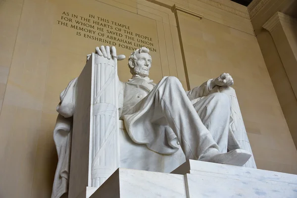 Abraham Lincoln Lincoln-emlékmű Washington Dc, Amerikai Egyesült Államok, 2015. December 19-szobor. — Stock Fotó