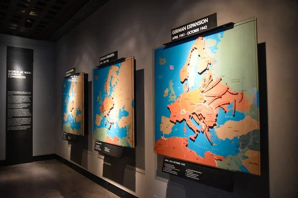 Vista interna do Museu Memorial do Holocausto em Washington DC, EUA . — Fotografia de Stock