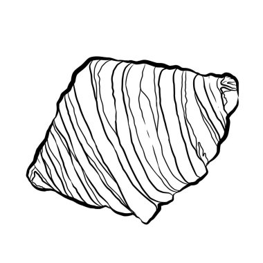 Kruvasan eskizi. Kahvaltı için, brunch için ya da enfes bir tatlı olarak. Fırın menüleri, yemek blogları ve mutfak içeriği için ideal