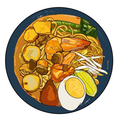 Sebzeli şehriye çorbası çizilmiş.