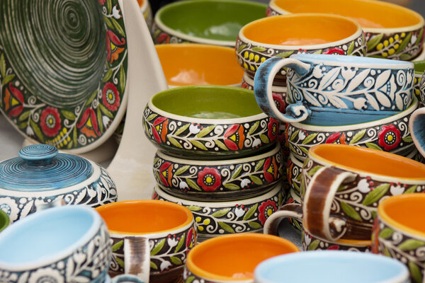 Ceramic tableware. Painted pottery