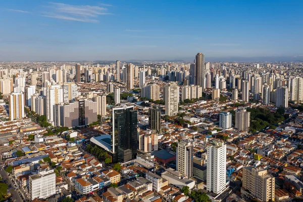 Vista Aérea Del Barrio Tatuape Atardecer Sao Paulo Brasil —  Fotos de Stock