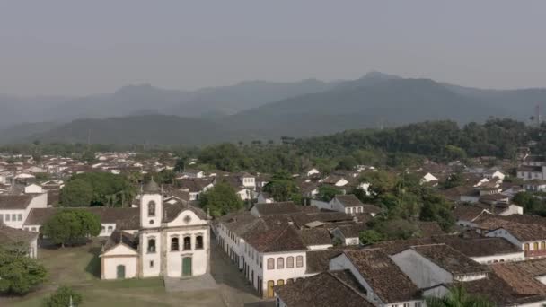 Świt Porcie Miasta Paraty Rio Janeiro Brazylia Lot Powrotny — Wideo stockowe