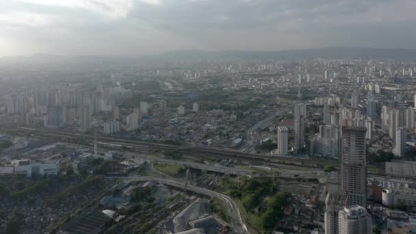 Entrance Tatuape East Side Sao Paulo Brazil Flight Forward — Stock Video