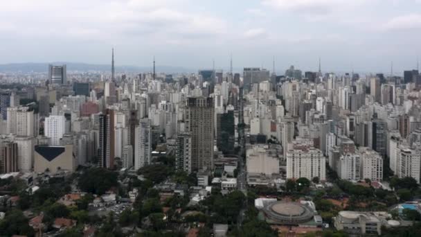 Jardins Distrito Visto Desde Arriba Edificios Fondo Sao Paulo Brasil — Vídeos de Stock