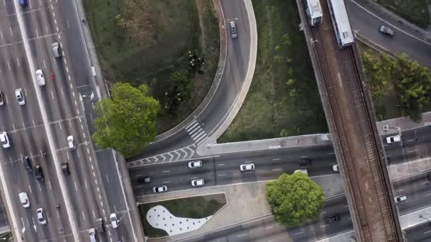 Avenida Radial Leste Vista Superior Bairro Tatuap Lado Leste Cidade — Vídeo de Stock