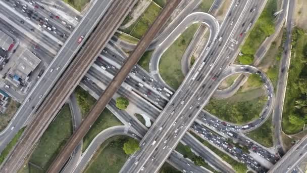 Avenida Radial Leste Vista Superior Bairro Tatuap Lado Leste Cidade — Vídeo de Stock