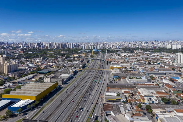 Prezydent Dutra Highway Otoczenie Miasta Guarulhos Estrada Które Łączy Miasto — Zdjęcie stockowe