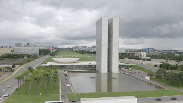 巴西利亚 Feb 2021 巴西利亚部长广场 联邦区 建筑师 Oscar Niemeyer — 图库视频影像