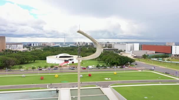 Brasília Brasil 2021 Monumento Localizado Zona Cívico Administrativa Distrito Federal — Vídeo de Stock