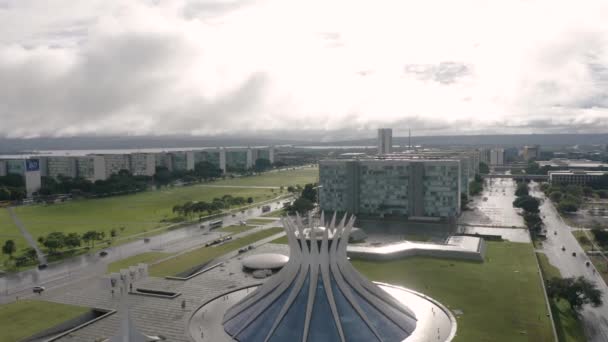 Brasilia Brasile Feb 2021 Cattedrale Metropolitana Nossa Senhora Aparecida Nel — Video Stock