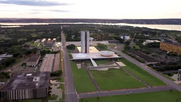 Brasilia Brasilien Feb 2021 Esplanad Ministerier Brasilia Federala Distriktet Brasilien — Stockvideo