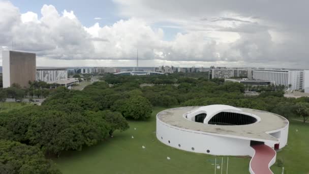 Denkmal Für Indigene Völker Bundesdistrikt Brasilia Brasilien Architekt Oscar Niemeyer — Stockvideo