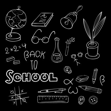 elle çizilmiş resimler okul yaşam ve öğrenme ayarla