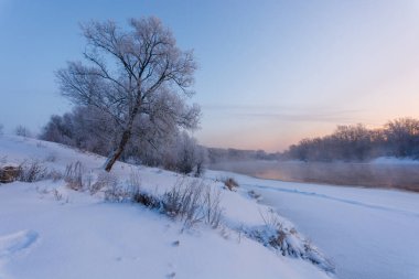 Sabahları kış manzarası
