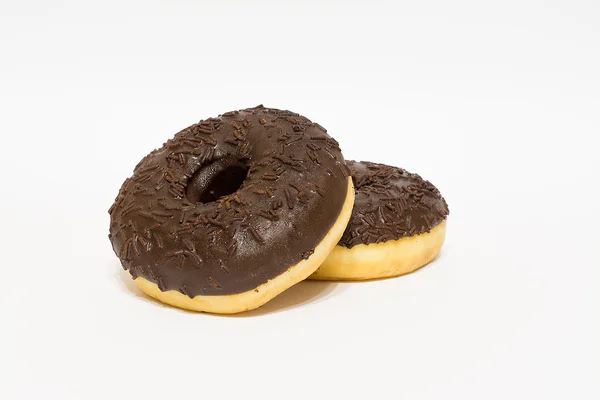 Donuts glazed on a white background — Stock Photo, Image