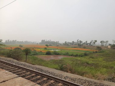 Kırsal bölgedeki tren yolu.