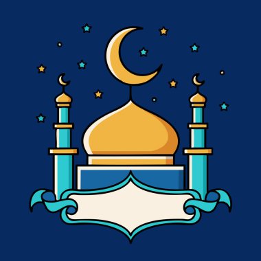 Hilal Ay ve Gece Yıldızlı İslami Cami Resimleri