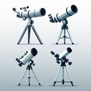 Astronomik Teleskop Düz Biçimli Tripod Resmini Ayarla