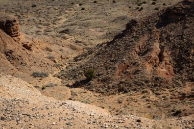 New Mexico çölündeki bir vadiden aşağı Sevilleta Ulusal Vahşi Yaşam Sığınağı 'na bak.