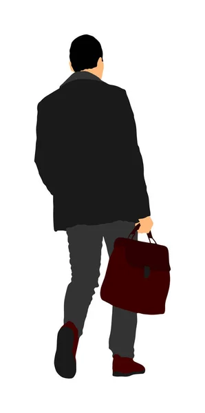 Homme Affaires Élégant Aller Travail Illustration Vectorielle Bel Homme Suite — Image vectorielle