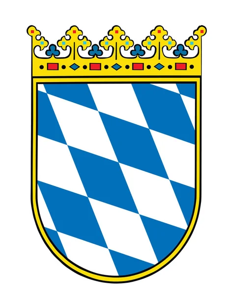 Coat Arms Bavaria Germany German Province Symbol Emblem Bavarian Coa — Stock Vector