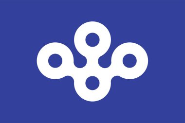 Osaka bayrak vektör çizimi. Japonya ilinin sembolü.