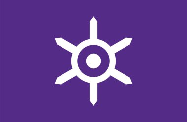 Tokyo şehri bayrak vektör illüstrasyonu. Japonya Bölgesi, Tokyo sembol.