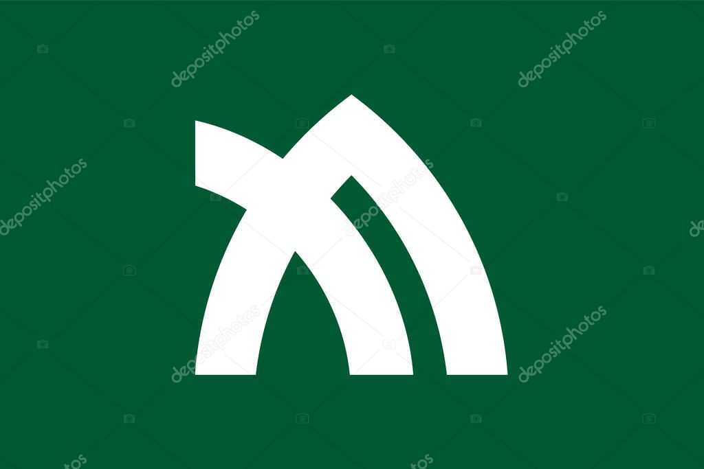 Kagawa flag vector illustration.  Japan prefecture symbol.