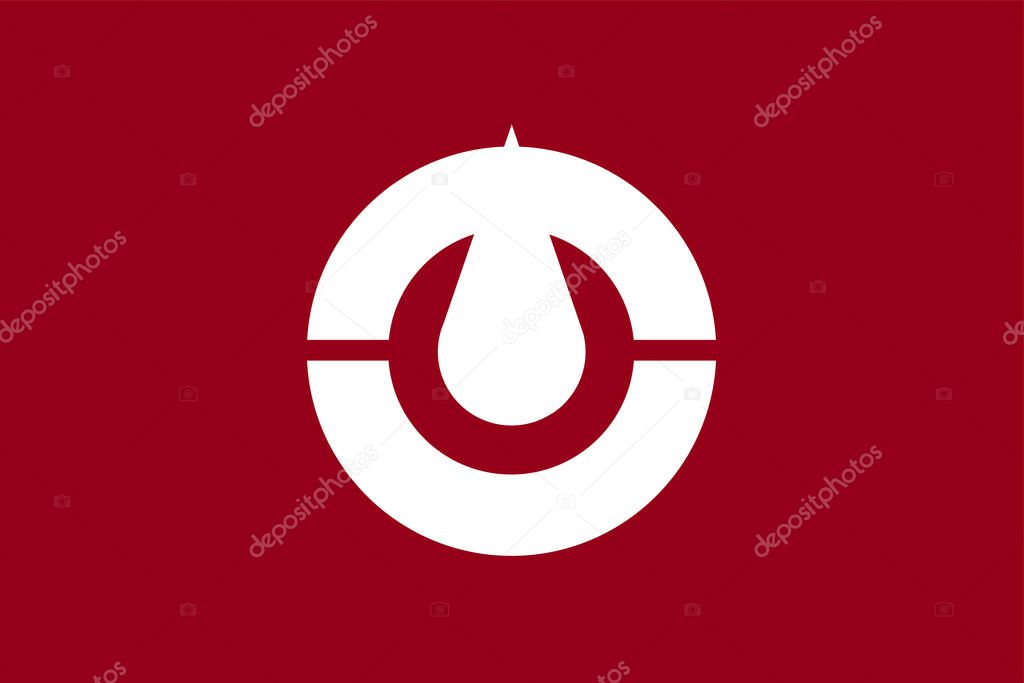 Kochi flag vector illustration.  Japan prefecture symbol.
