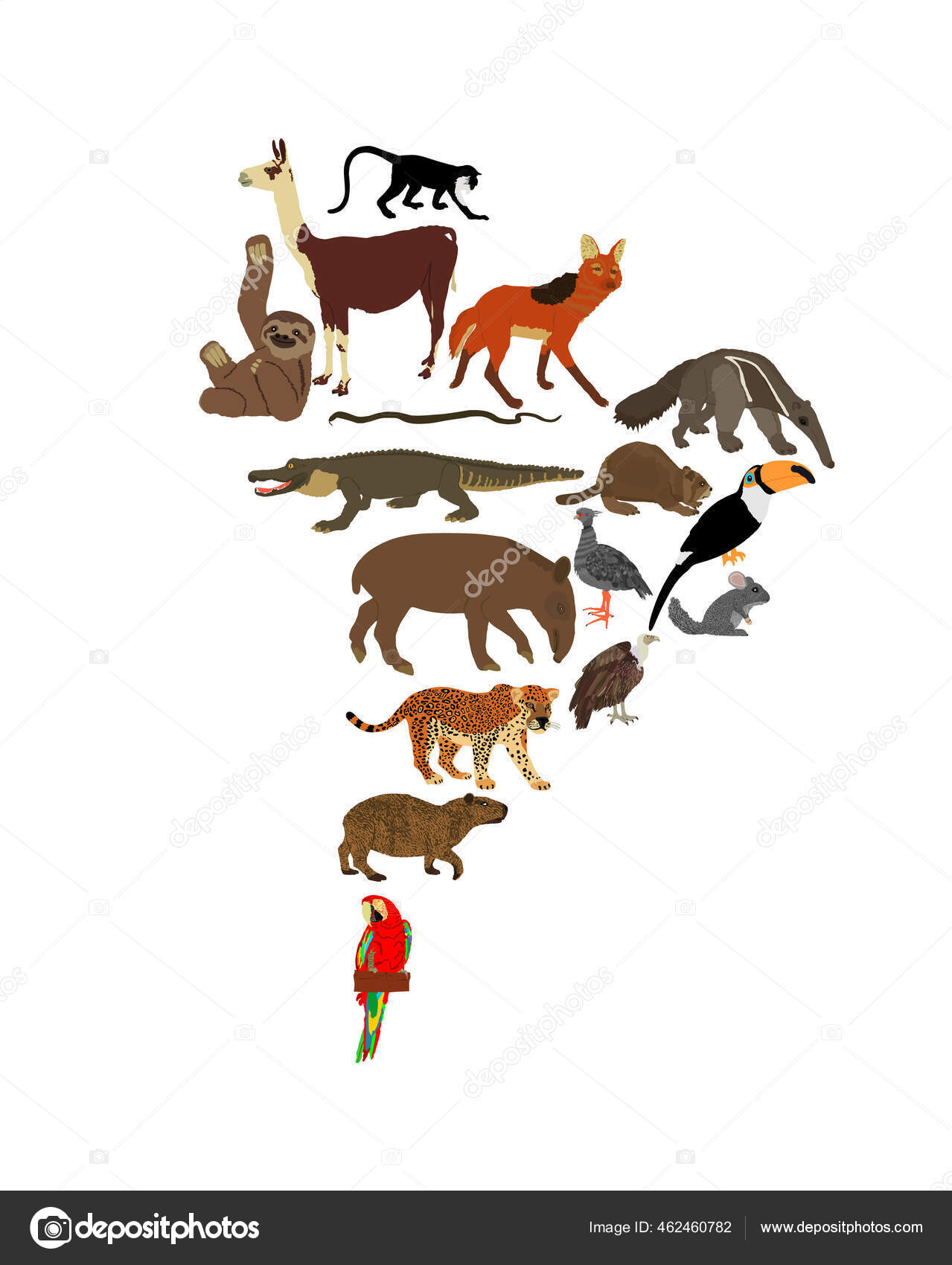 Jogo de animais selvagens ilustração stock. Ilustração de predador