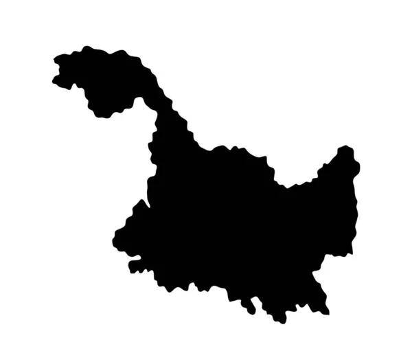 Провинция Хэйлунцзян Карта Векторный Силуэт Иллюстрация Изолированы Белом Фоне Карта — стоковый вектор