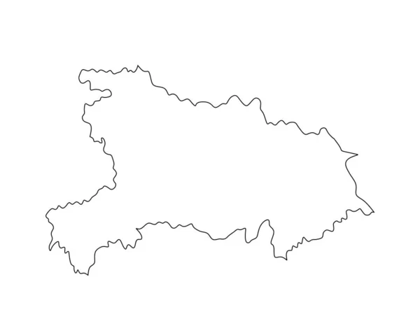 Province Hubei Map Vector Silhouette Illustration Isolated White Background China — Stockvektor