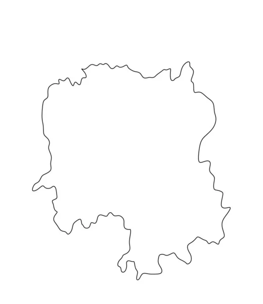 Province Hunan Map Vector Silhouette Illustration Isolated White Background China — ストックベクタ