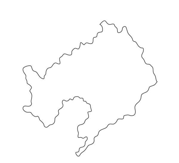 Province Liaoning Map Vector Silhouette Illustration Isolated White Background China — ストックベクタ