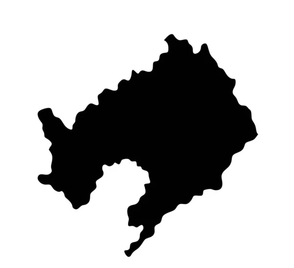 省遼寧省地図ベクトルシルエットイラスト白の背景に隔離され 中国地方地図 — ストックベクタ