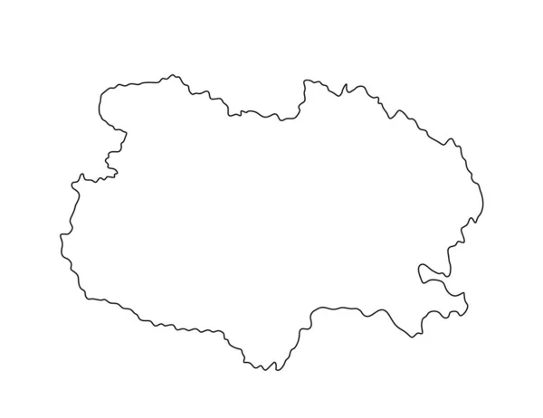 Провинция Цинхай Карта Векторный Силуэт Иллюстрация Изолированы Белом Фоне Карта — стоковый вектор