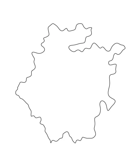 Province Zhejiang Map Vector Silhouette Illustration Isolated White Background China — Stockvektor