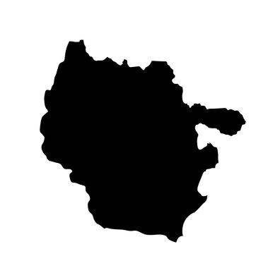 Lorraine bölgesinin vektör haritası, Fransa bölgesi. Beyaz arkaplanda Lorraine siluet haritası çizimi izole edildi. Fransız toprağı.