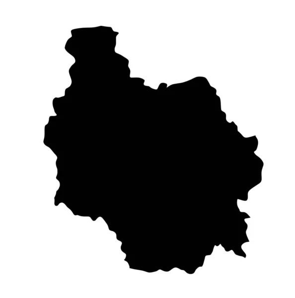 Burgundy Map Vector Silhouette Illustration Isolated White Background France Region — Stock Vector