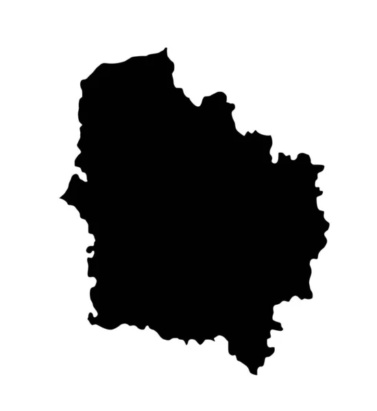 Franskt Territorium Hauts France Karta Vektor Siluett Illustration Isolerad Vit — Stock vektor