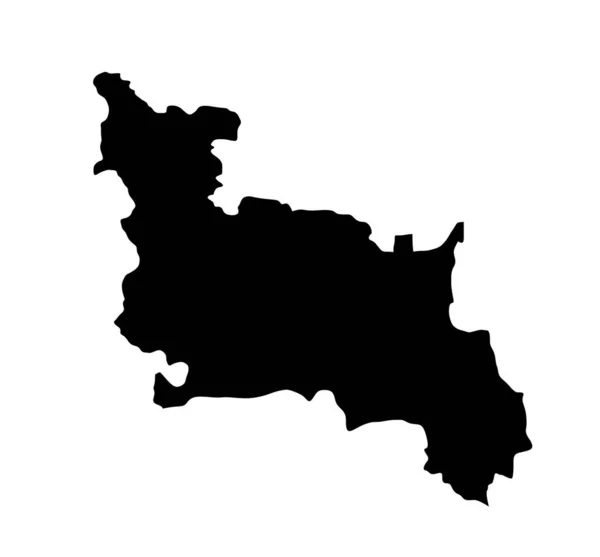 フランス領下ノルマンディー地図ベクトルシルエットイラストは白地に孤立 フランス州下ノルマンディー地域 — ストックベクタ