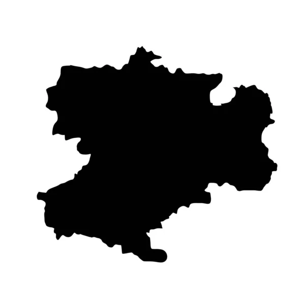 Mapa Vetorial Província Rhone Alps Região França Ródano Alpes Silhueta —  Vetores de Stock