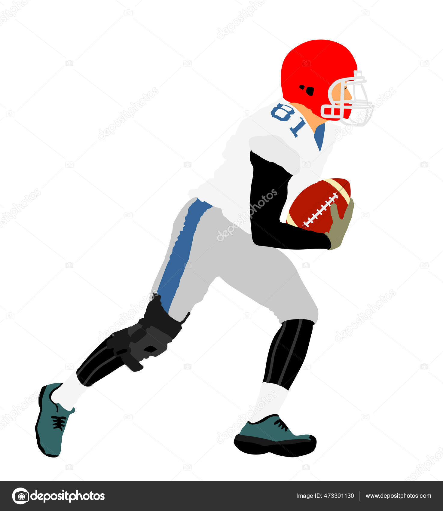 Ball Rugby American Football Pop Art Stock Vector (Royalty Free